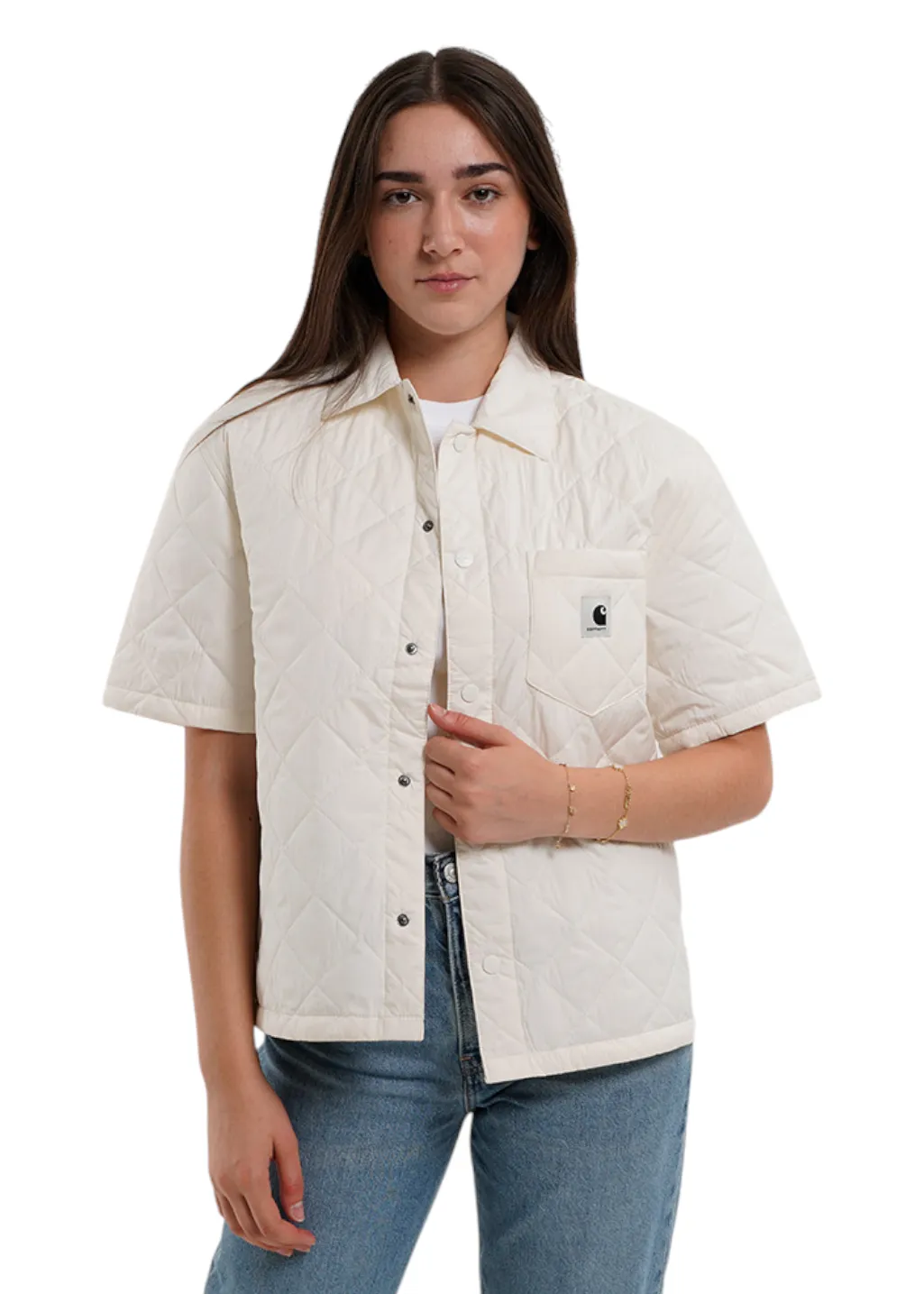 Carhartt WIP - W' S/S Laurens Shirt Jacket - Wax sold by Hardpressed Print Studio product image thumbnail 2