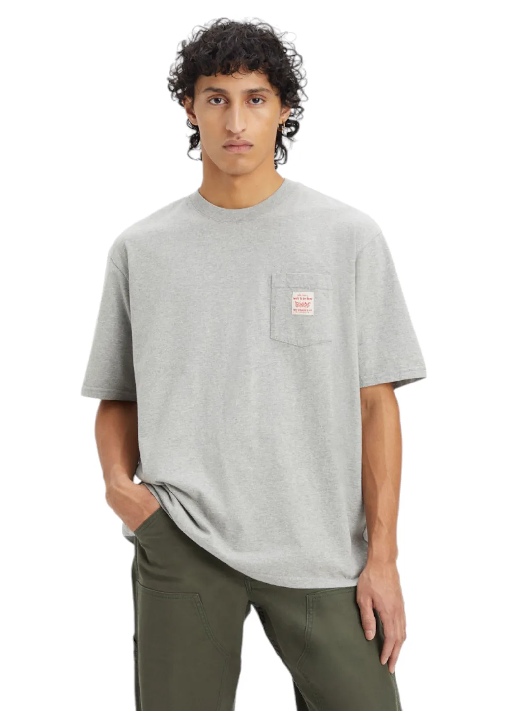 Levi's - SS Workwear Tee - Mid Tone Grey Heather sold by Hardpressed Print Studio product image thumbnail 2