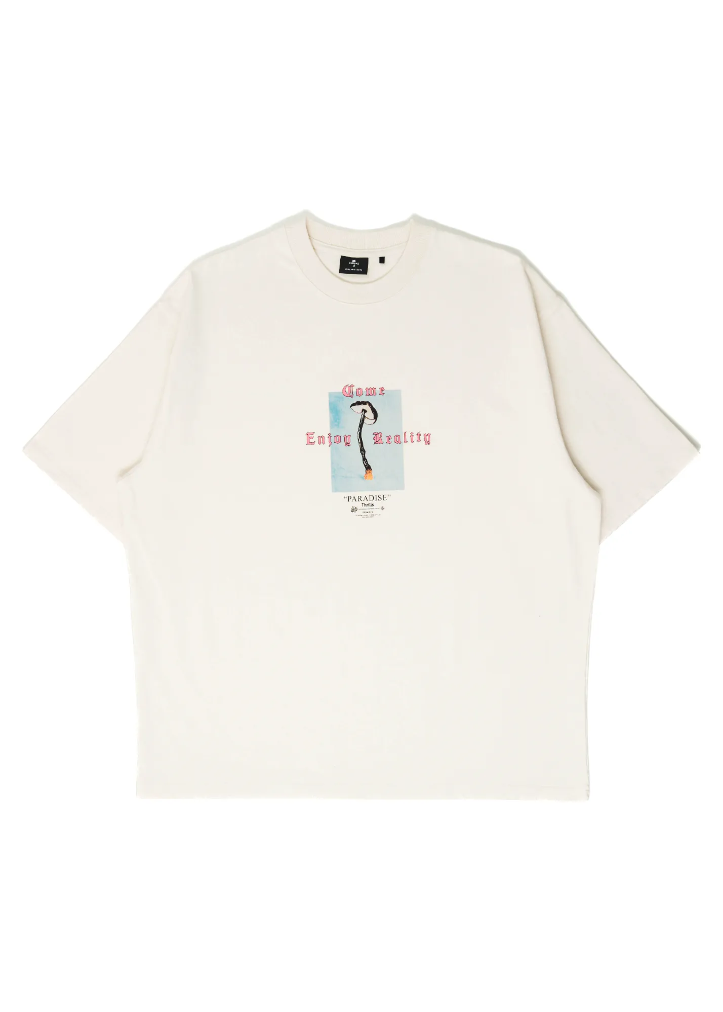 THRILLS - Reality Check Oversized Tee - Heritage White sold by Hardpressed Print Studio