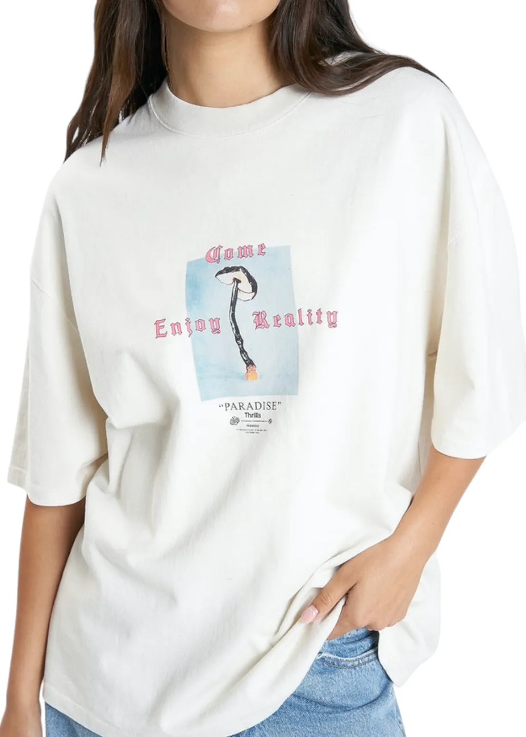 THRILLS - Reality Check Oversized Tee - Heritage White sold by Hardpressed Print Studio product image thumbnail 2