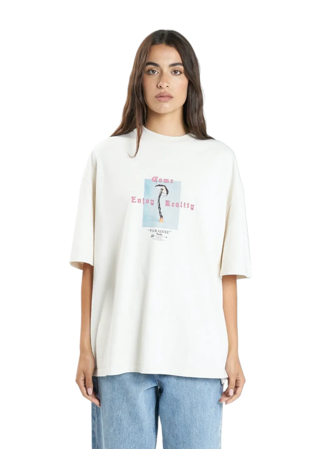 THRILLS - Reality Check Oversized Tee - Heritage White sold by Hardpressed Print Studio product image thumbnail 3