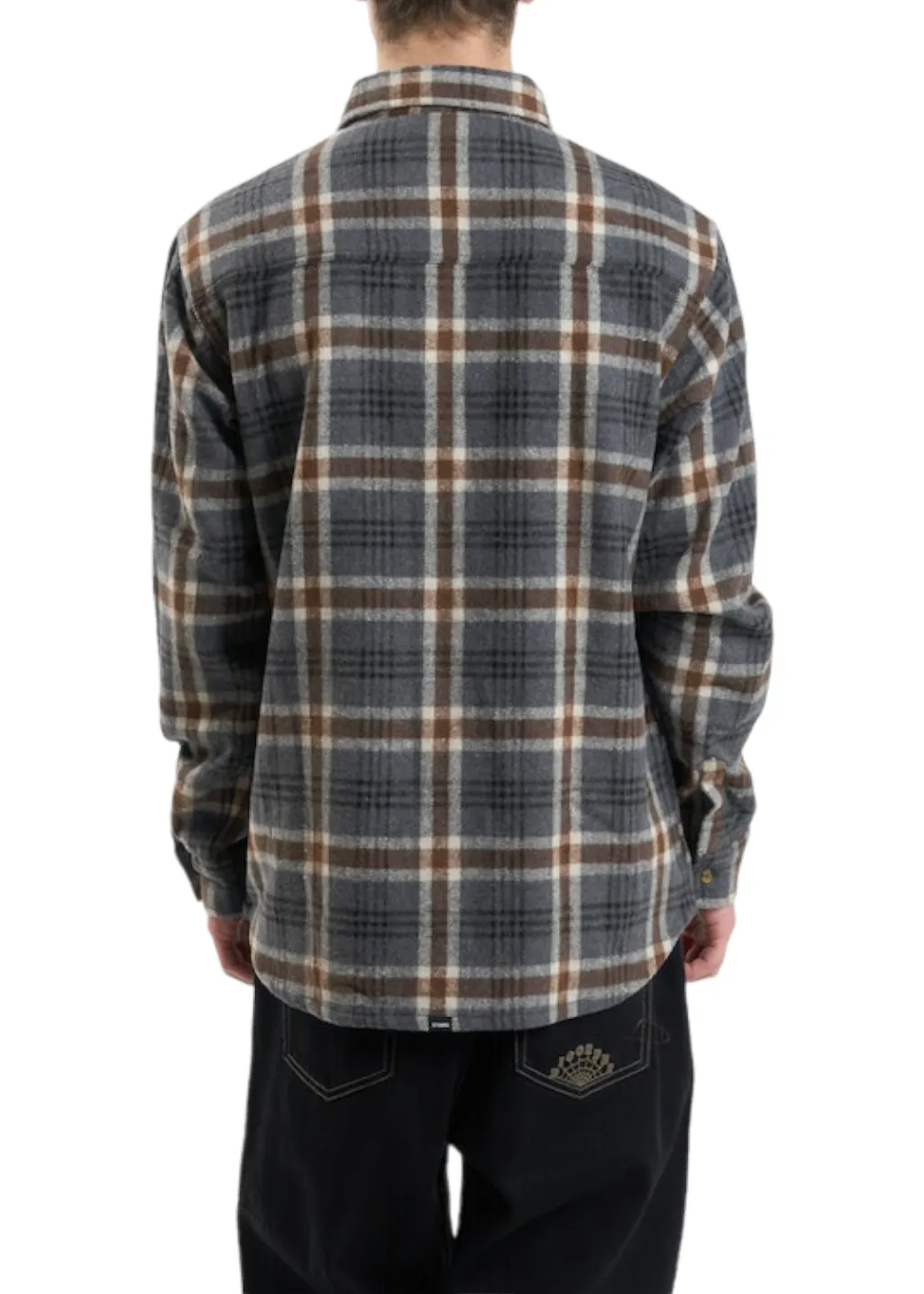 THRILLS - King Long Sleeve Flannel - Grey Marle sold by Hardpressed Print Studio product image thumbnail 4