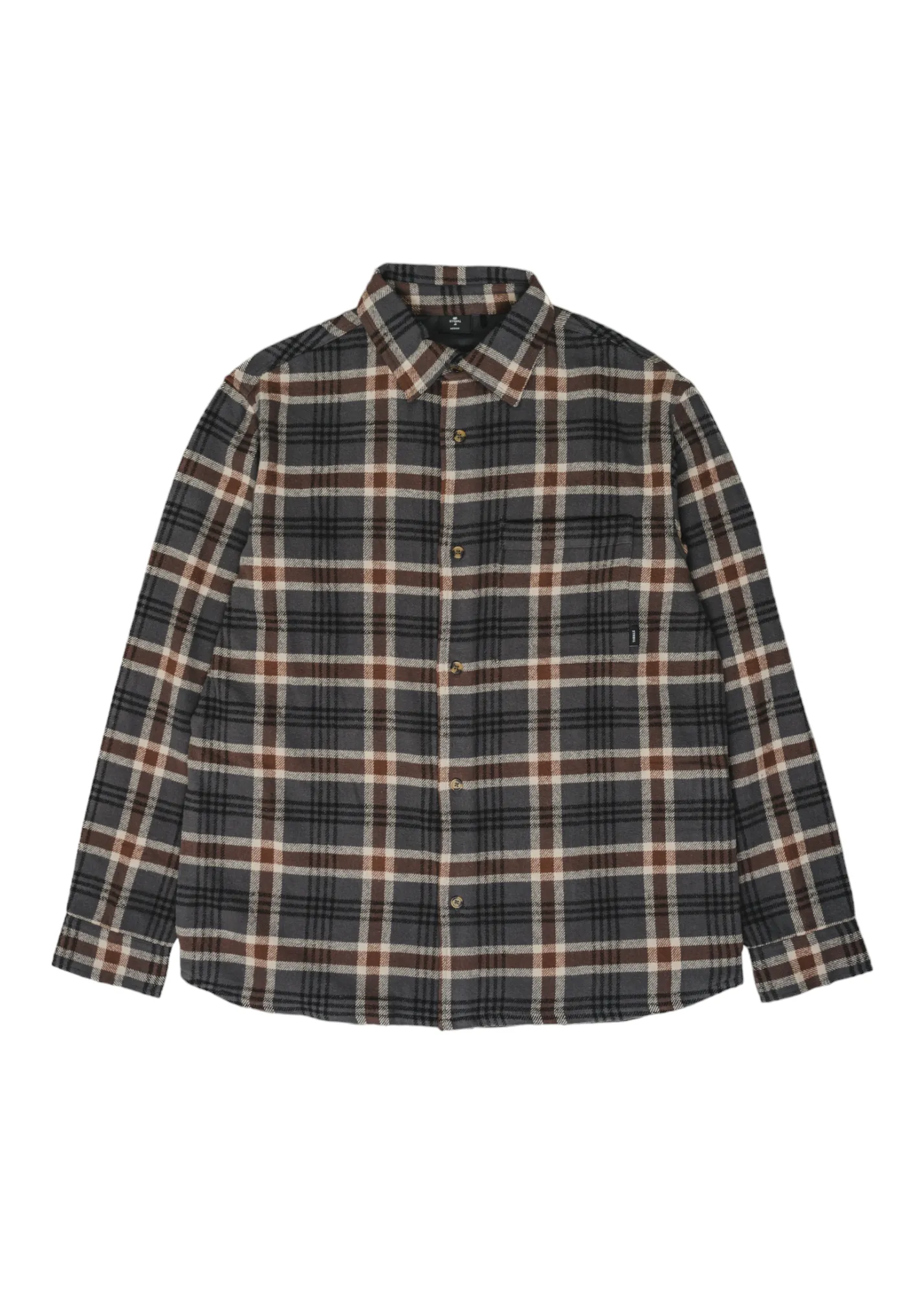THRILLS - King Long Sleeve Flannel - Grey Marle sold by Hardpressed Print Studio