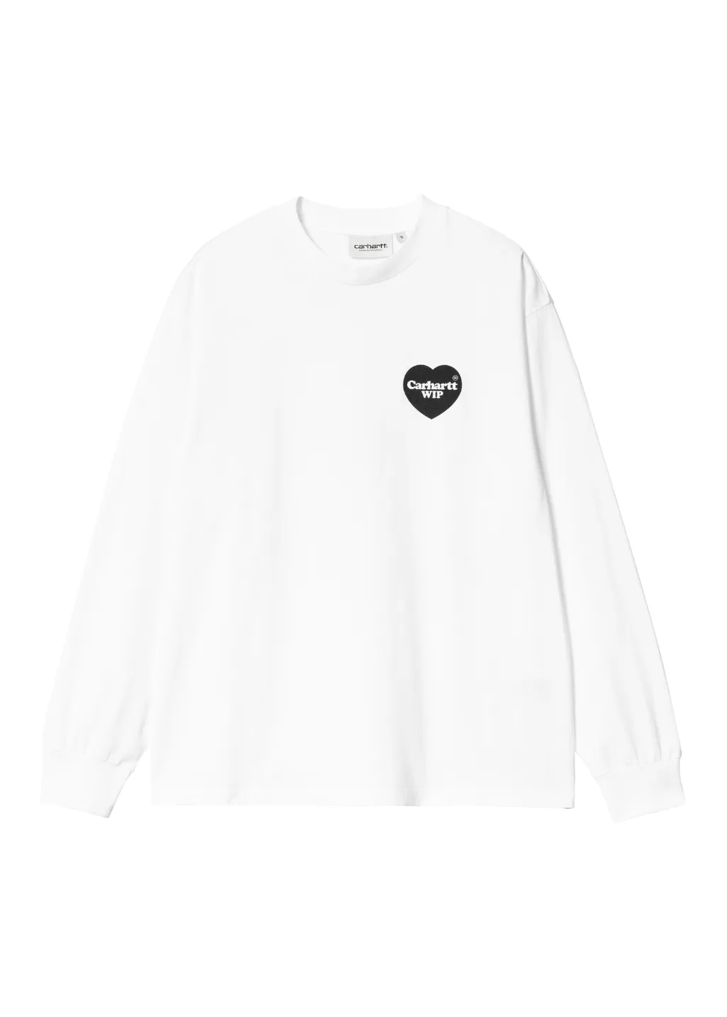 Carhartt WIP - W' L/S Heart Bandana T-Shirt - White/Black Stone Washed sold by Hardpressed Print Studio product image thumbnail 4
