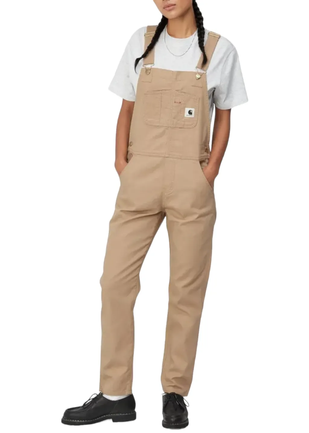 Carhartt WIP - W' Bib Overall Straight - Dusty H Brown Rinsed sold by Hardpressed Print Studio product image thumbnail 2