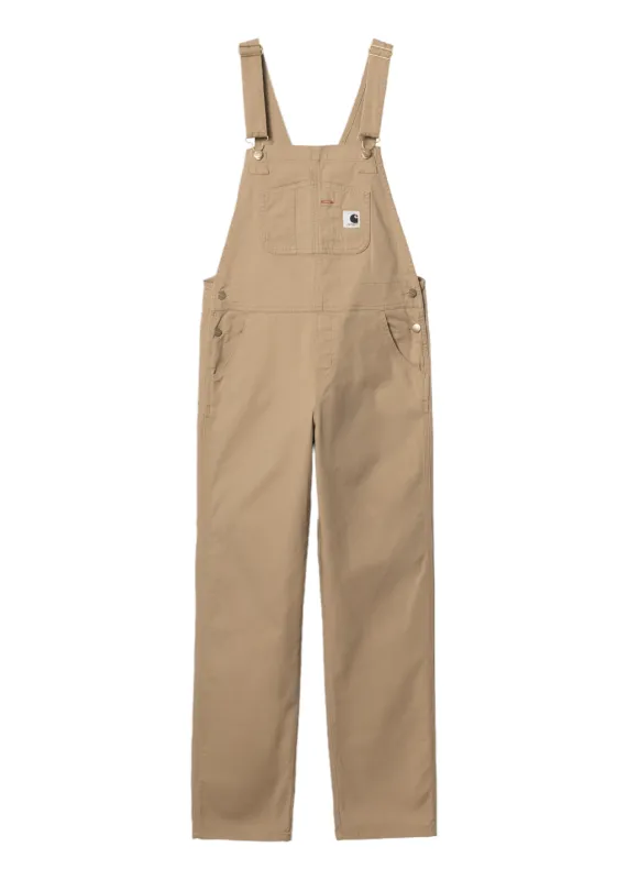 Carhartt WIP - W' Bib Overall Straight - Dusty H Brown Rinsed made by Carhartt WIP