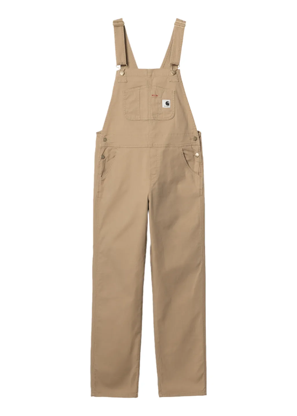 Carhartt WIP - W' Bib Overall Straight - Dusty H Brown Rinsed sold by Hardpressed Print Studio