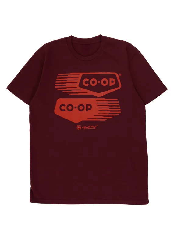Co-op Against the Grain Tee | Burgundy | Unisex made by Hardpressed Print Studio