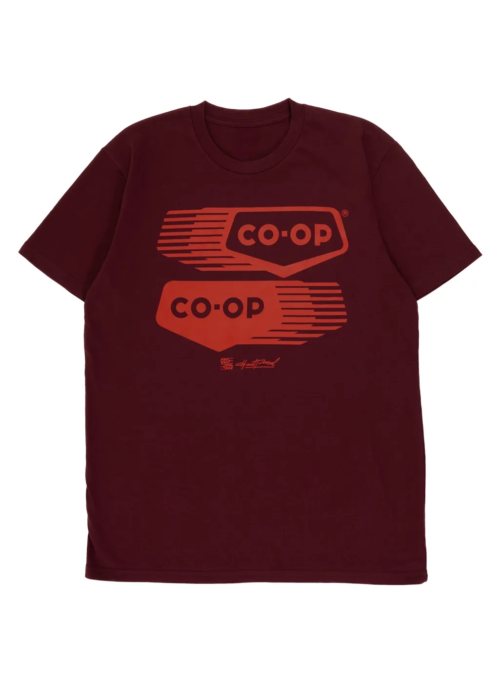 Co-op Against the Grain Tee | Burgundy | Unisex sold by Hardpressed Print Studio