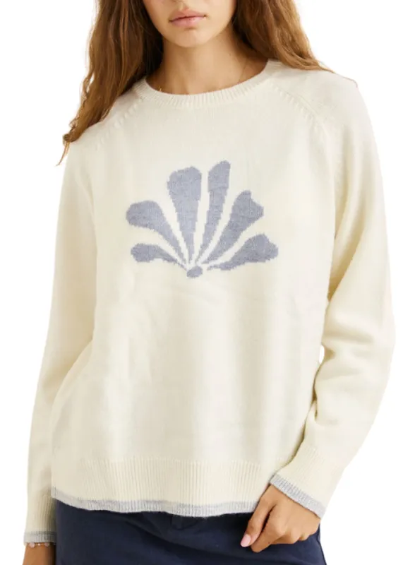 Rhythm - Bayside Crewneck Knit - Vintage White made by Rhythm.