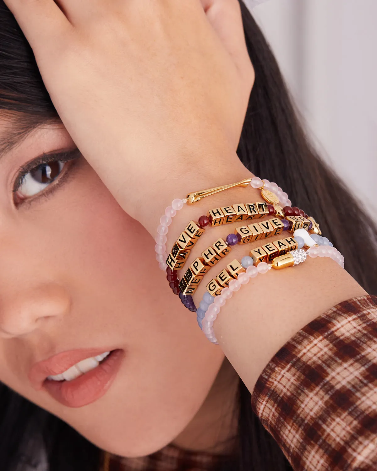 Chill Pill Pavé Bracelet in Rose Quartz sold by V Coterie product image thumbnail 2