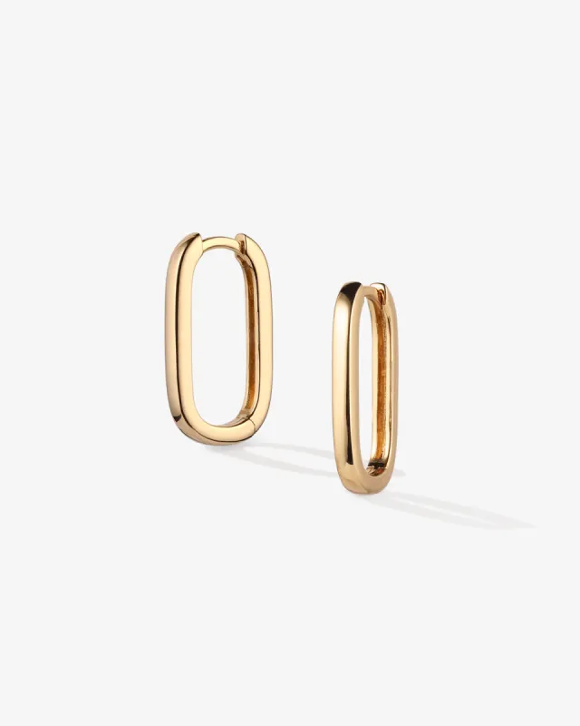 20 mm Oval Huggie Hoops sold by V Coterie