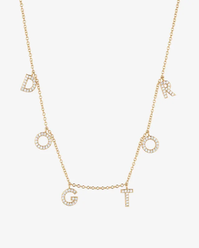 Dogtor (Veterinarian) Pavé Necklace sold by V Coterie