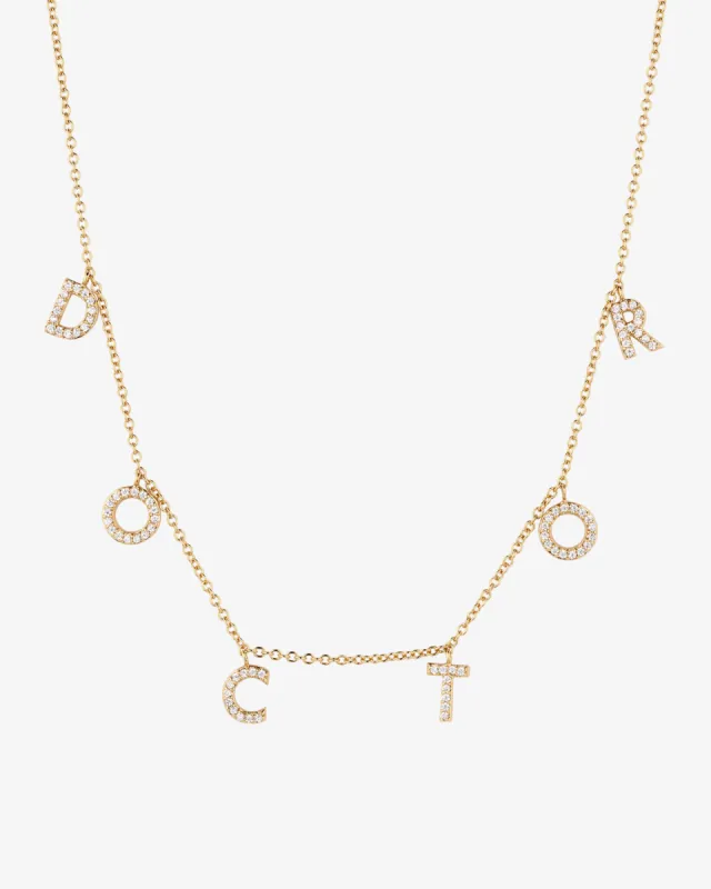 Doctor Pavé Necklace sold by V Coterie