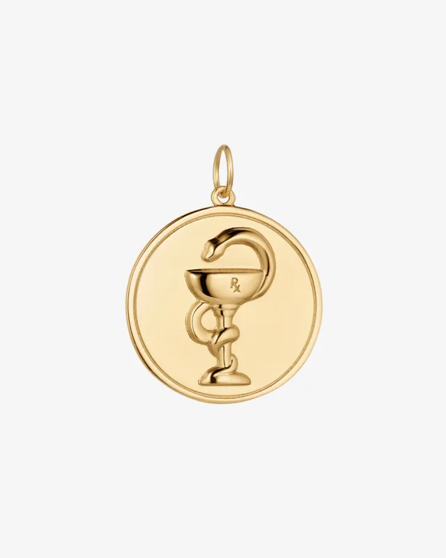 Modern Bowl of Hygieia Medallion Charm sold by V Coterie