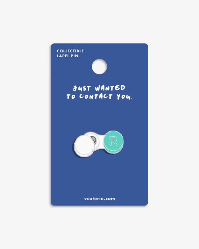 Just Wanted to Contact You (Contact Lens) Greeting Lapel Pin sold by V Coterie
