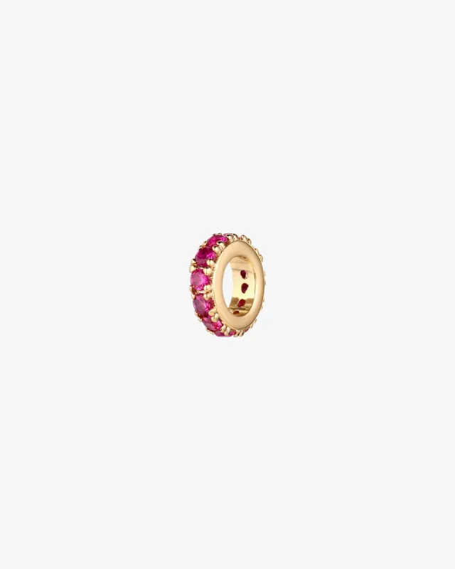 Mini Pink Ruby Pavé Charm Spacer sold by V Coterie