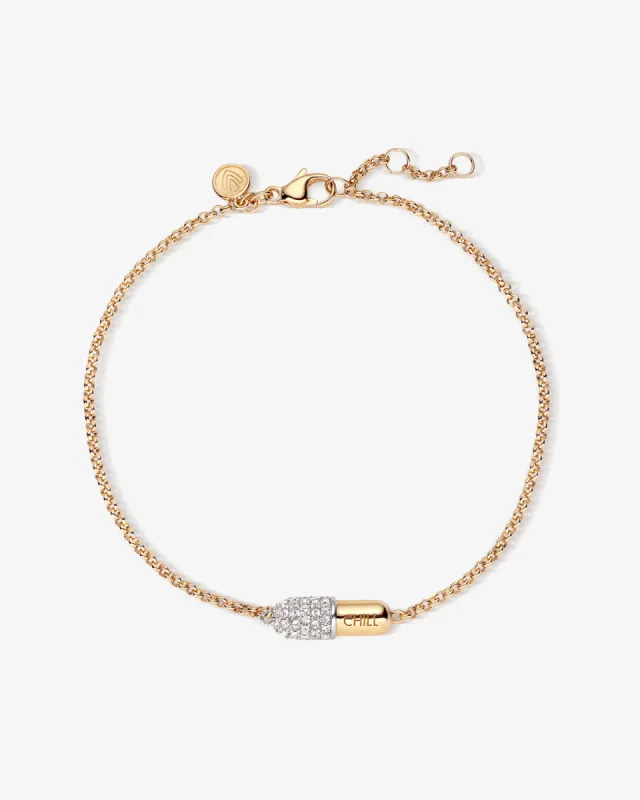 Chill Pill Pavé Bracelet sold by V Coterie
