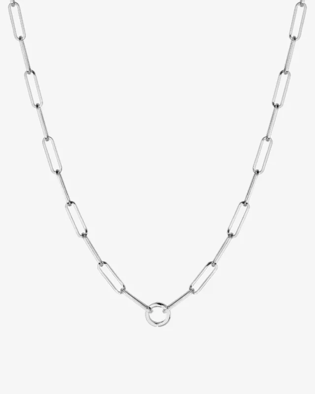 Paperclip Chain w/ Charm Holder sold by V Coterie