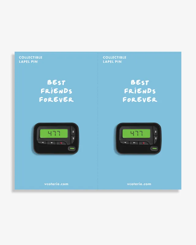 Best Friends Forever Pager Lapel Pin Set sold by V Coterie