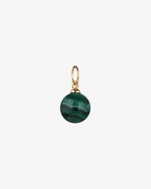 Malachite Drop Pendant Charm sold by V Coterie