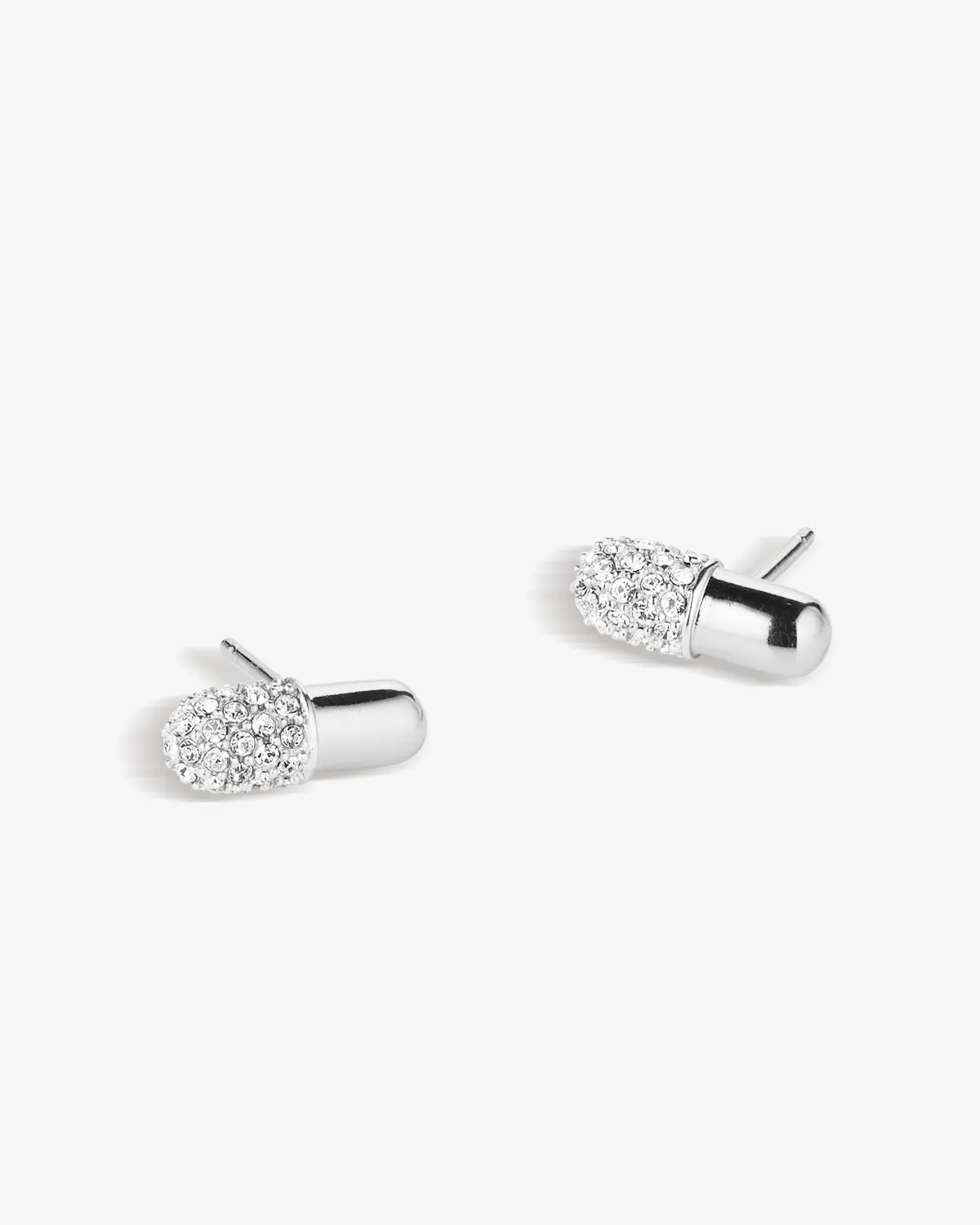 Pill Pavé Stud Earrings sold by V Coterie product image thumbnail 2