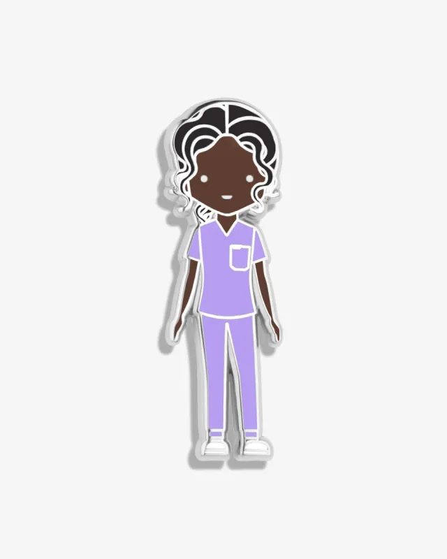 V-Moji | Healthcare Worker in Scrubs Lapel Pin sold by V Coterie