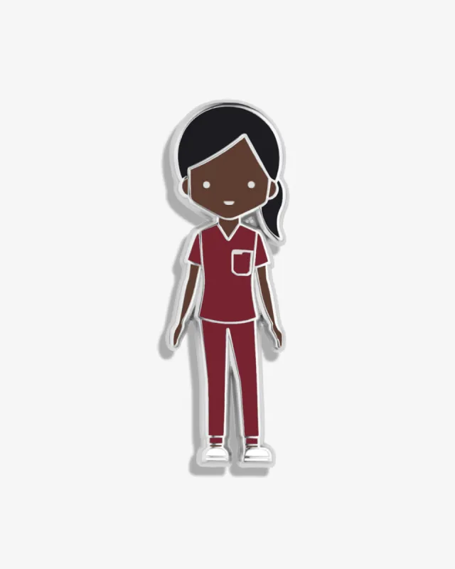 V-Moji | Healthcare Worker in Scrubs Lapel Pin sold by V Coterie