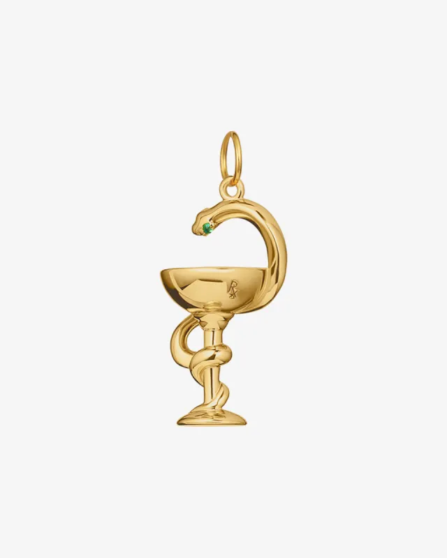 Modern Bowl of Hygieia (Pharmacy) Pendant Charm sold by V Coterie