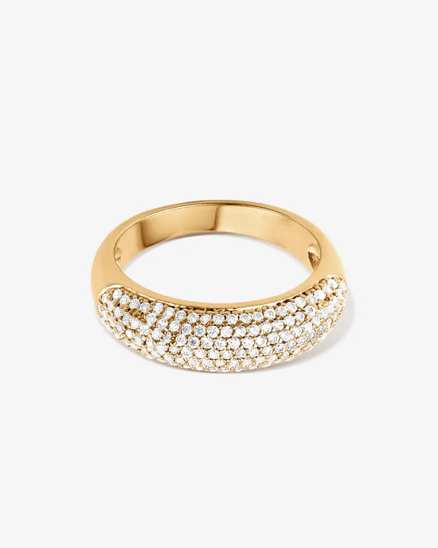 Pavé Dome Stacking Ring sold by V Coterie