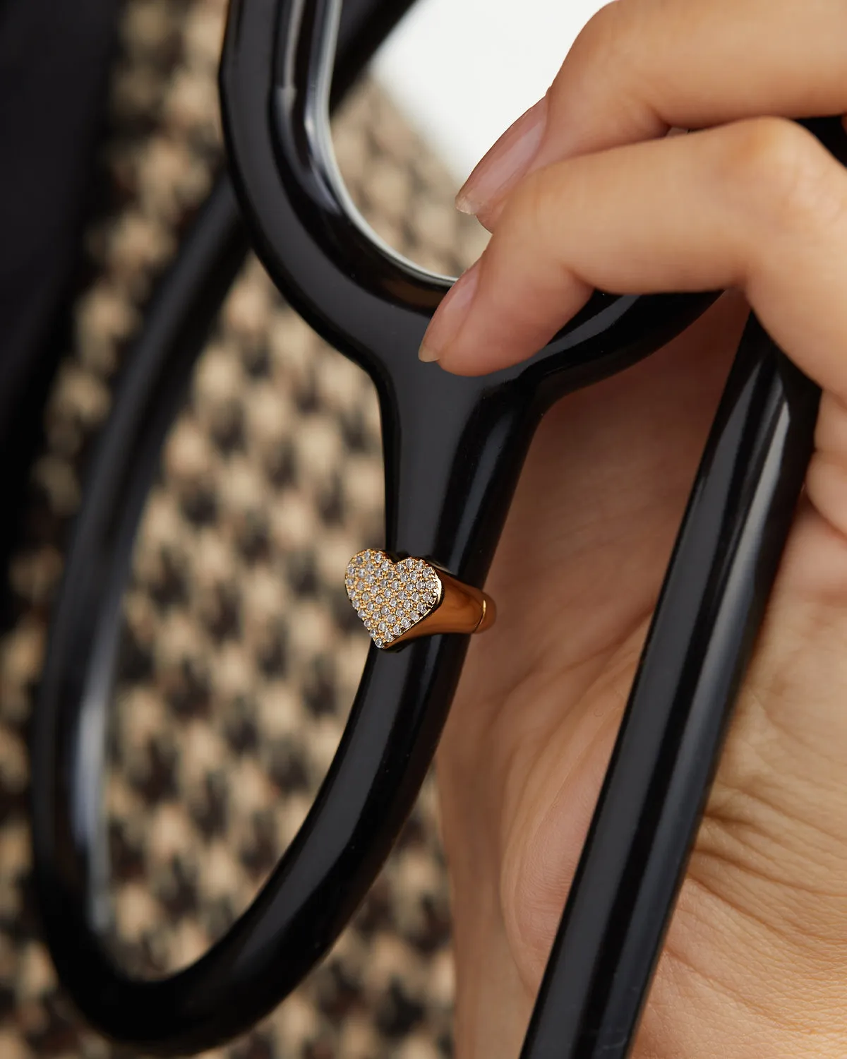 Pavé Heart Charm for Stethoscope sold by V Coterie product image thumbnail 4