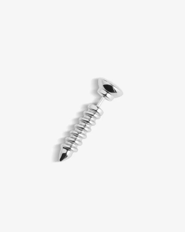 Single Bone Screw Earring sold by V Coterie