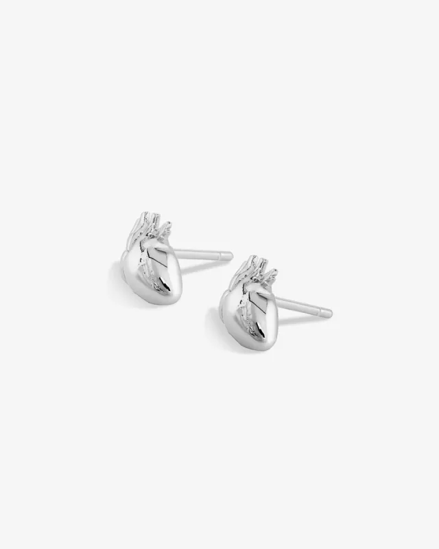 Anatomical Heart Stud Earrings sold by V Coterie