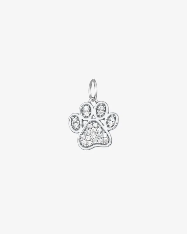 Paw Pavé Pendant Charm sold by V Coterie