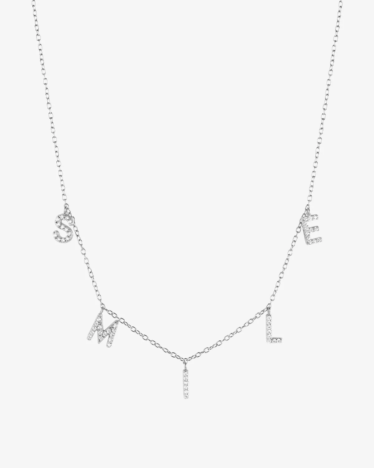 Smile Pavé Necklace sold by V Coterie