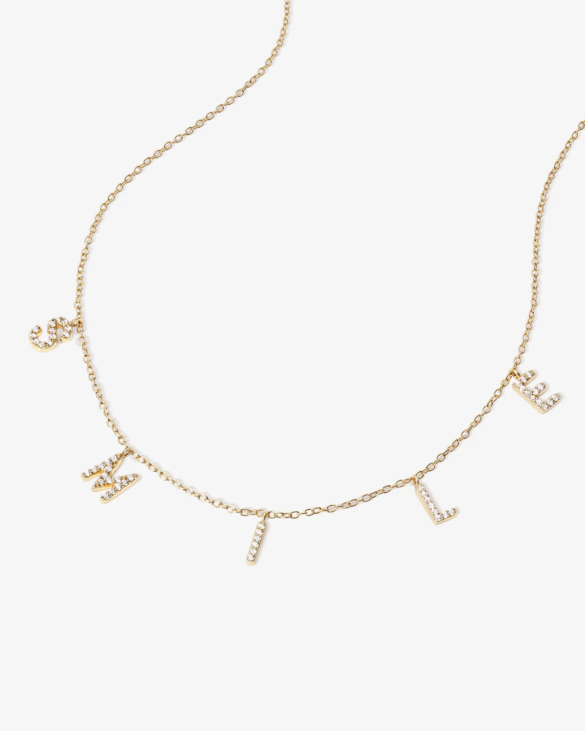 Smile Pavé Necklace sold by V Coterie product image thumbnail 2