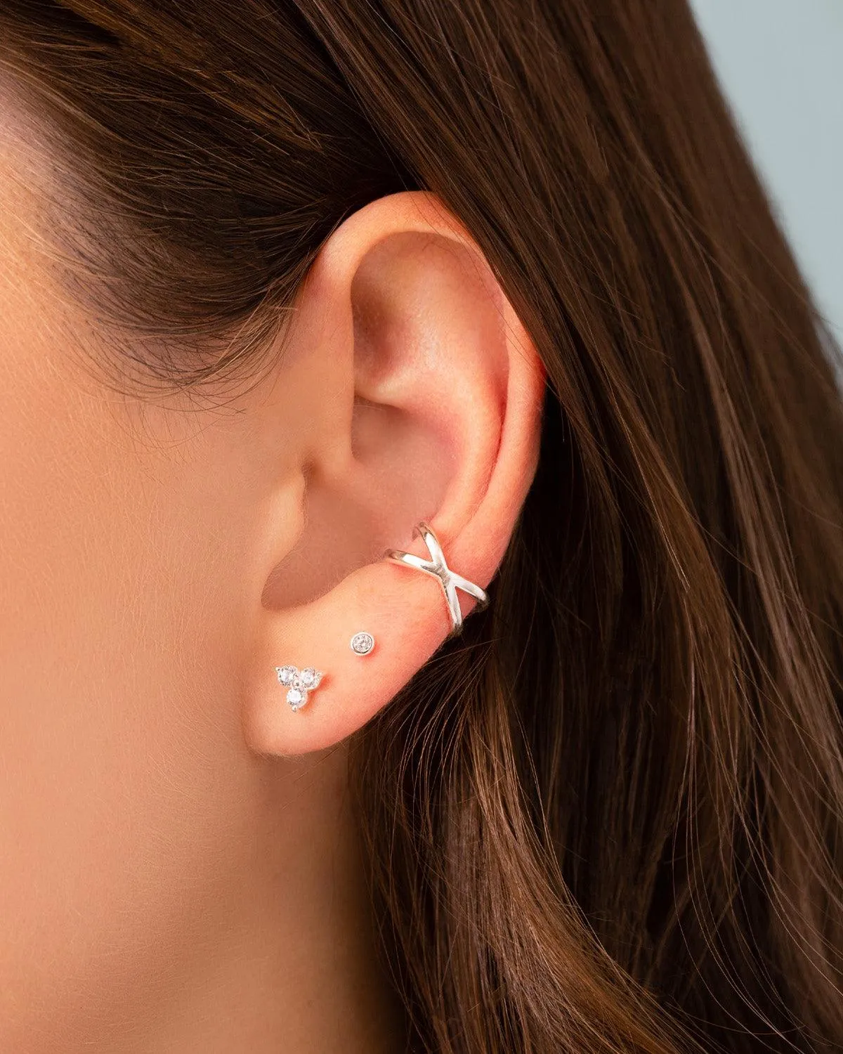 Trio Cluster Stud Earrings sold by V Coterie product image thumbnail 2