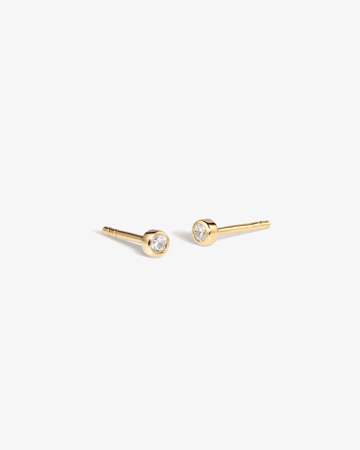 Basic Bezel Stud Earrings sold by V Coterie