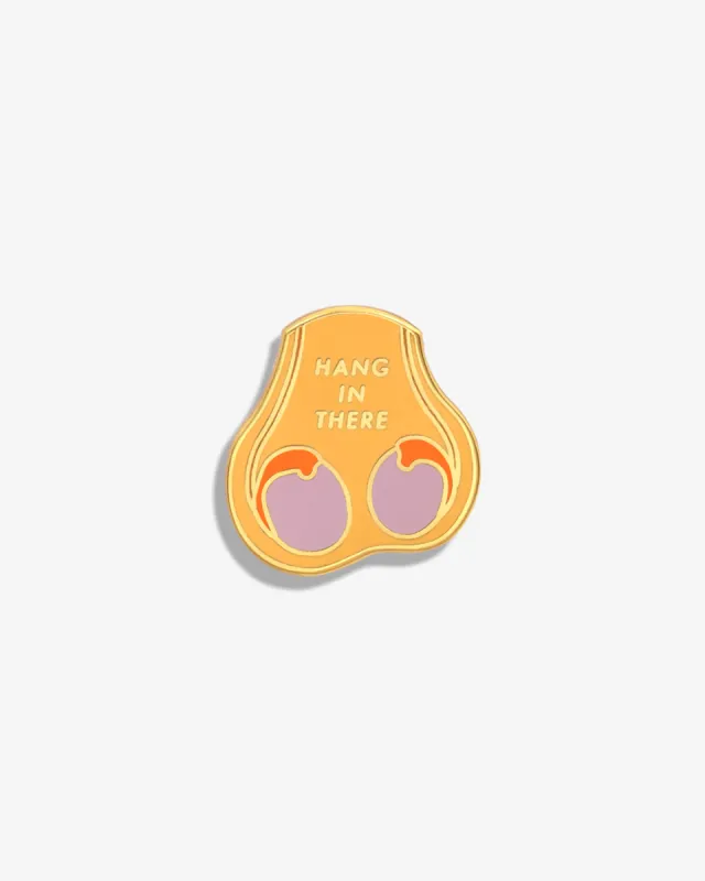 Hang In There (Testicles) Lapel Pin sold by V Coterie