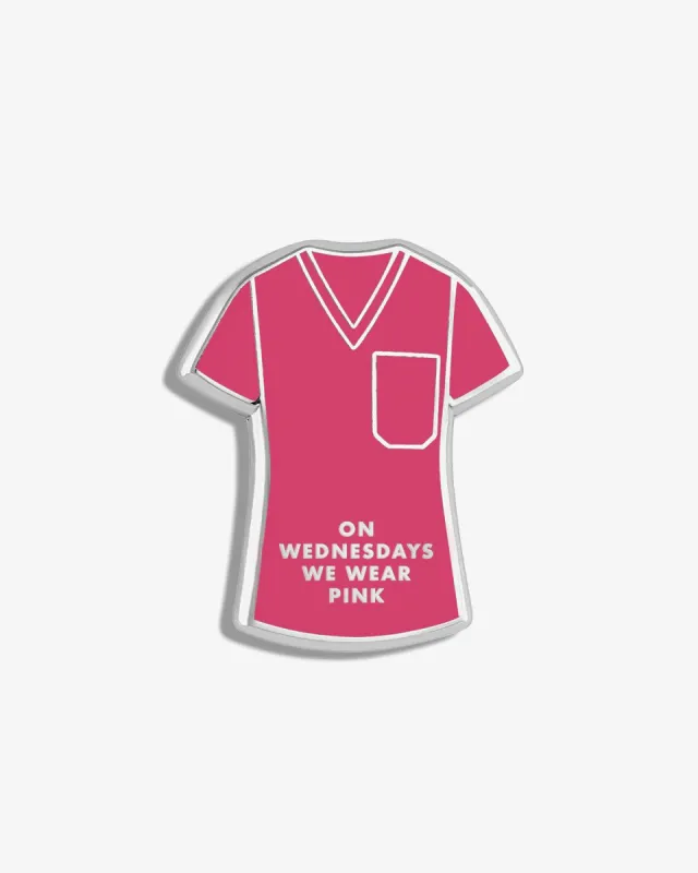 Pink Scrub Top Lapel Pin made by V Coterie