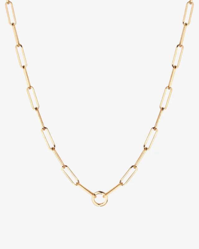 Paperclip Chain w/ Charm Holder sold by V Coterie