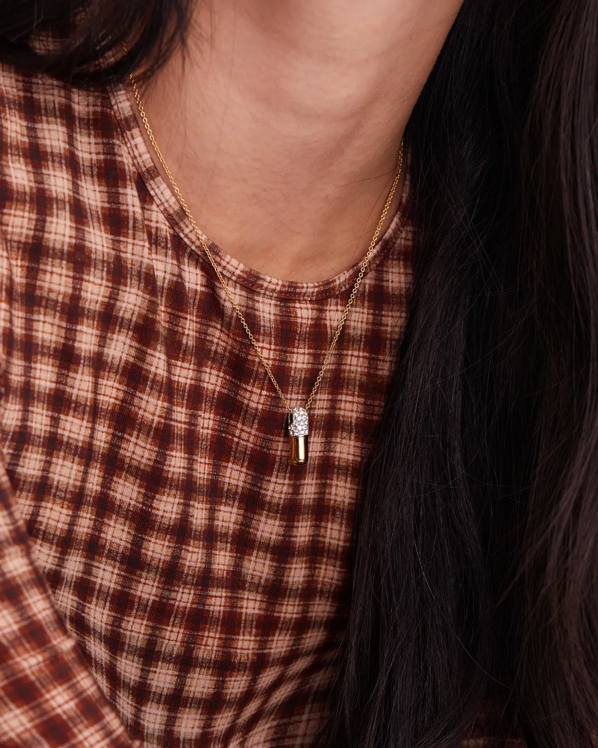 Jumbo Chill Pill Pavé Necklace sold by V Coterie product image thumbnail 5