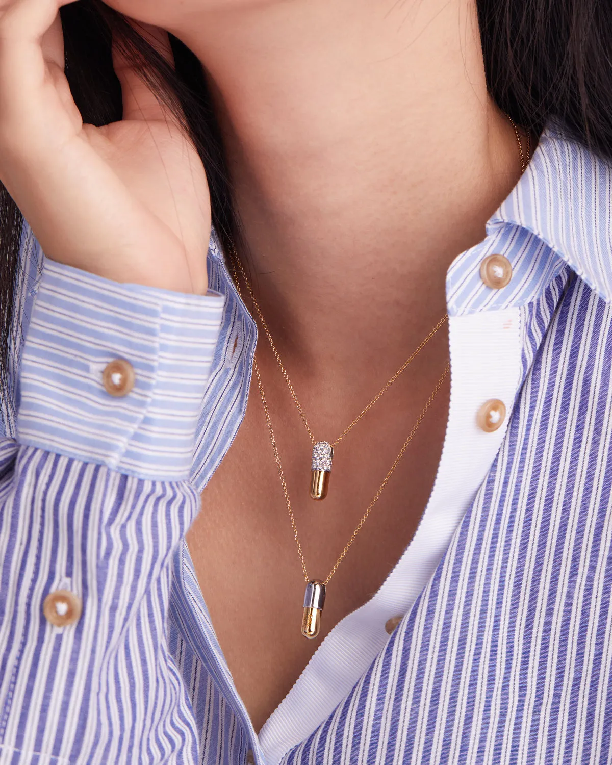 Jumbo Chill Pill Pavé Necklace sold by V Coterie product image thumbnail 3