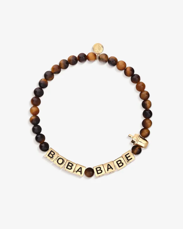 Boba Babe Bracelet in Tiger's Eye sold by V Coterie