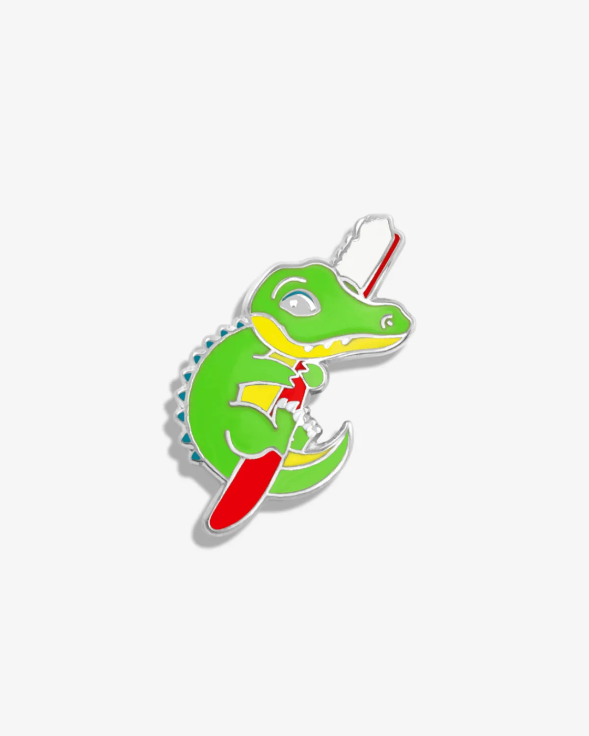 Al E. Gator w/ Toothbrush Lapel Pin sold by V Coterie
