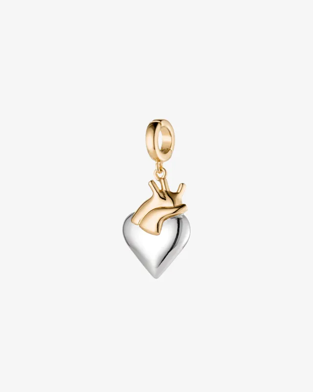 Modern Anatomical Heart Charm sold by V Coterie