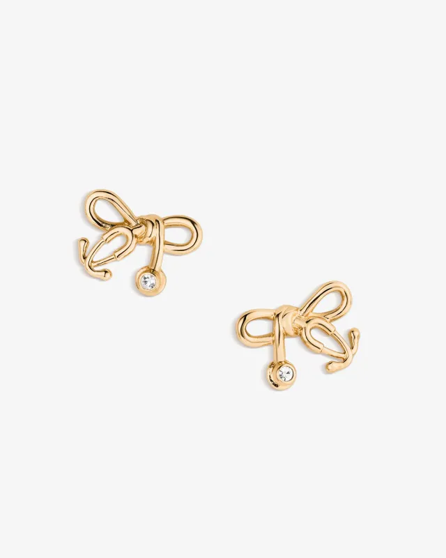 Tiny Stethoscope Bow Stud Earrings sold by V Coterie