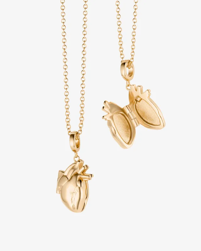 Anatomical Heart Locket Necklace sold by V Coterie