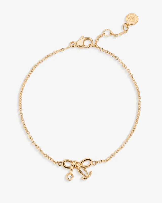 Tiny Stethoscope Bow Diamond Bracelet sold by V Coterie