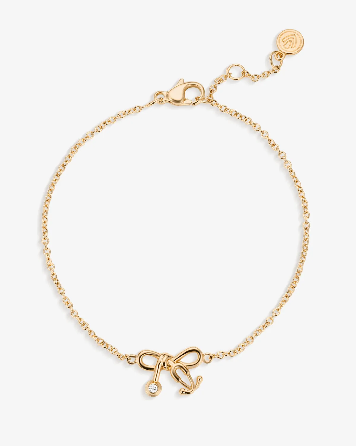 Tiny Stethoscope Bow Diamond Bracelet sold by V Coterie